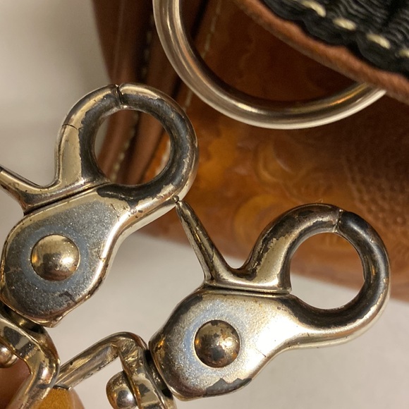 Mary Alice Palmer Brown Leather Hand Tooled Leather Shoulder Bag Purse - Picture 17 of 17